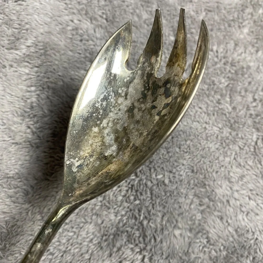 Vintage Silver Plated Pastry Tongs Scissor Serving Utensils Hong Kong